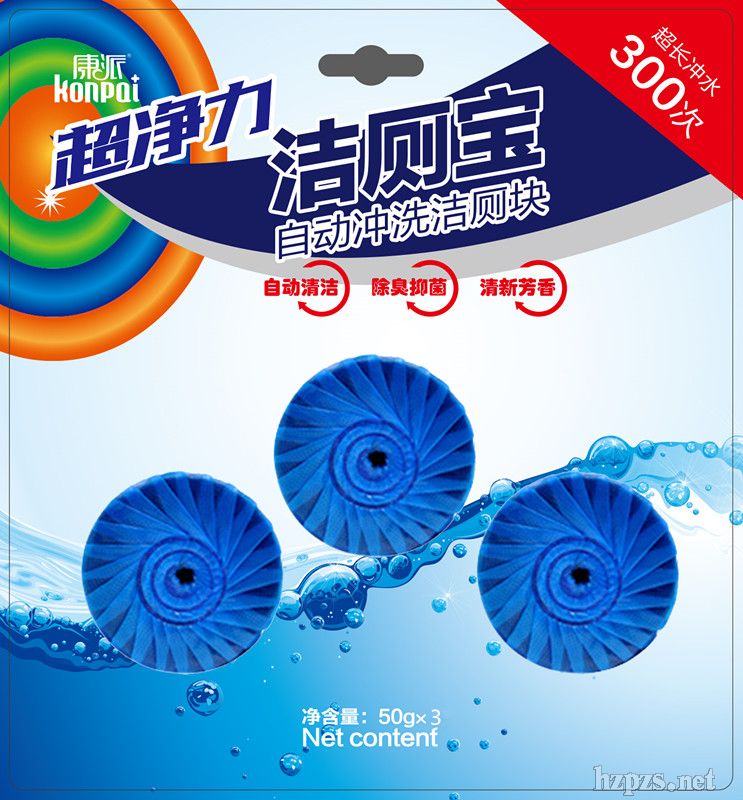 康派超凈力藍泡泡潔廁寶三粒裝