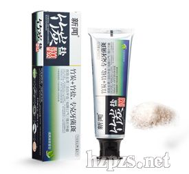 新聞竹炭鹽黑牙膏(100g清爽綠茶)