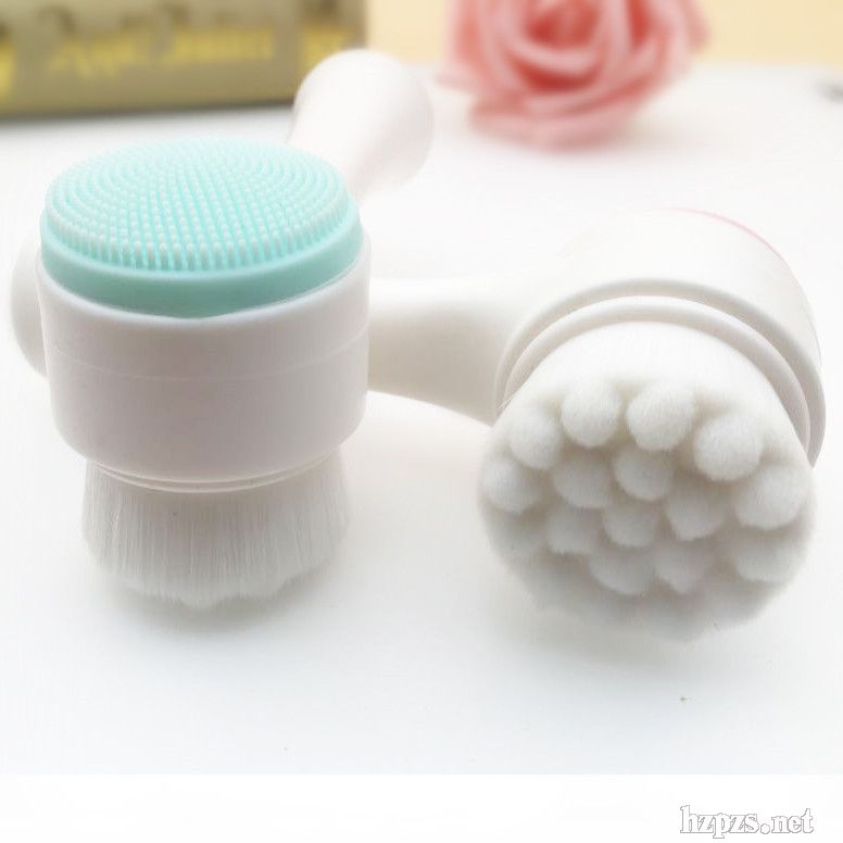 3D硅膠雙面洗臉?biāo)嵜嫠⒆由顚忧鍧嵜兹? onload=